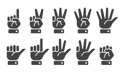 Fototapeta premium finger counting icon,vector and illustration