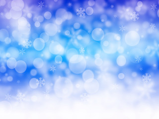 Blue Christmas background With Snowflakes