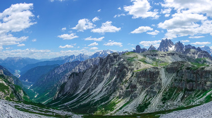 The panorama view of Itaian Alps, Dolomites.