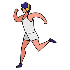 Fitness boy running design
