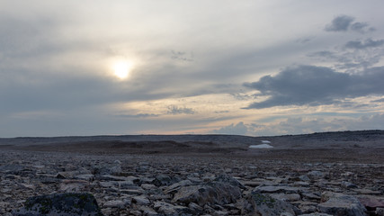 sunset in the arctic