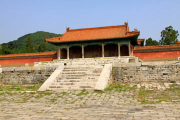 ancient Chinese landscape architecture in the Eastern Tombs of the Qing Dynasty, China...