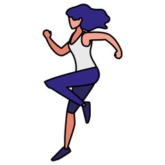 Fitness girl running design