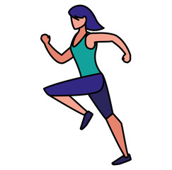 Fitness girl running design