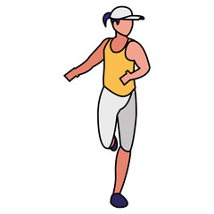 Fitness girl running design