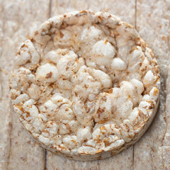 Dietary crispy bread texture macro close up