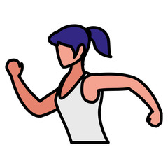 Fitness girl running design