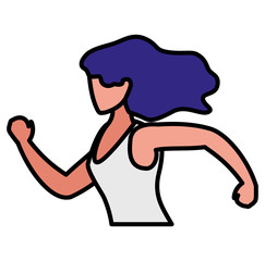 Fitness girl running design