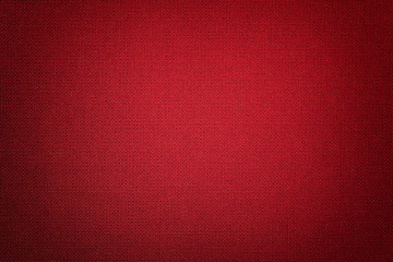 Dark red background from a textile material with wicker pattern, closeup. - Powered by Adobe