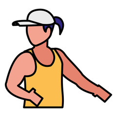 Fitness girl running design
