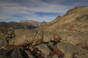Hochalpine Landschaft am Splügenpass