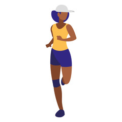 Fitness girl running design