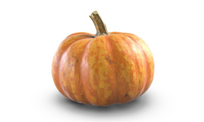 3D illustration of Pumpkin isolated on white background