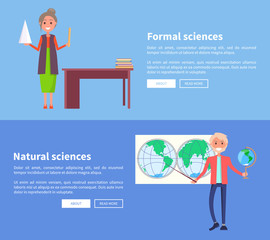 Formal and Natural Sciences Banners with Teacher