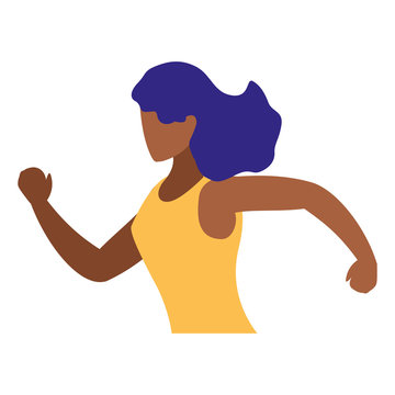Fitness girl running design