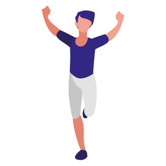 Fitness boy running design