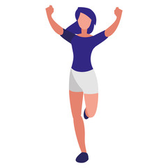 Fitness girl running design