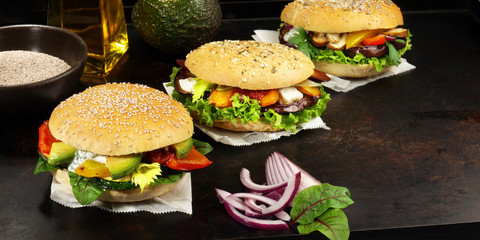 Vegetarische Hamburger - Panorama