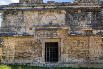 Mexico, Yucatán - February 15, 2018: Mexico, Chichen Itza. Ruins of the private yard, possibly belonged to the royal family