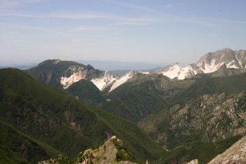 Naklejka premium Marmor Steinbruch Carrara Italien