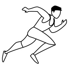 Fitness boy running design