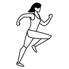 Fitness girl running design