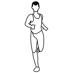 Fitness boy running design