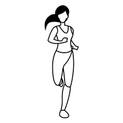 Fitness girl running design