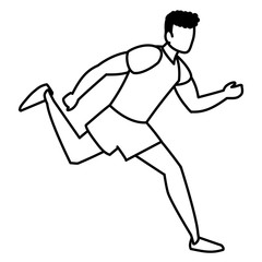 Fitness boy running design