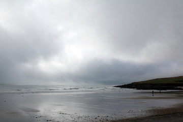 A stormy sunrise on a secluded beach