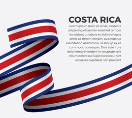 Costa Rica flag for decorative.Vector background