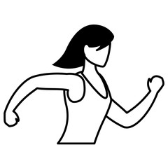 Fitness girl running design