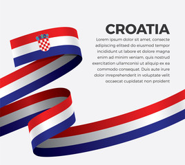 Croatia flag for decorative.Vector background