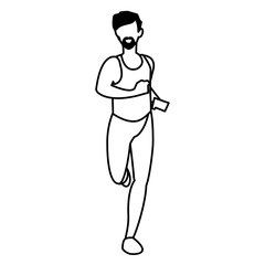 Fitness boy running design