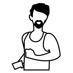 Obraz premium Fitness boy running design