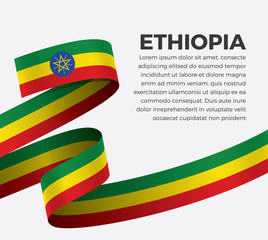 Ethiopia flag for decorative.Vector background