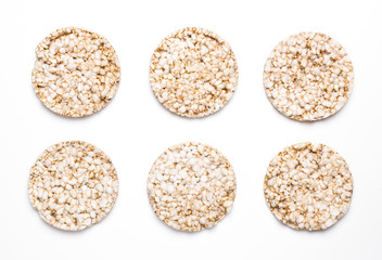 Six rice and spelled cakes