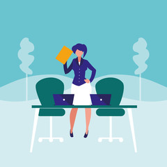 Corporate businesswoman design