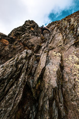 Climbing on Sharp Edge, Blencathra