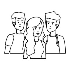 group of young people characters