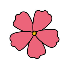 Fototapeta na wymiar cute flower decorative icon