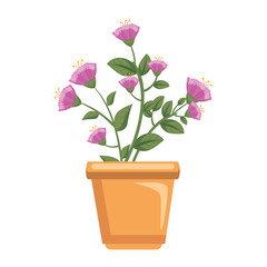 flowers houseplant in pot icon