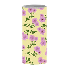 rolls of hanging paper with floral pattern