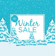 Big winter sale poster 