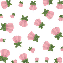 flowers and leafs decorative pattern