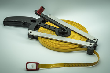 Maßband mit Kurbel Baustelle