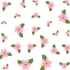 flowers and leafs decorative pattern