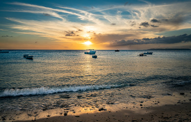 Sunset  Views around Curacao a small Caribbean island