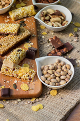 Granola Bars and mixed nuts