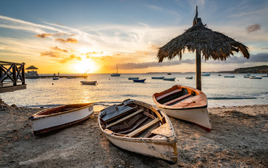 Sunset  Views around Curacao a small Caribbean island